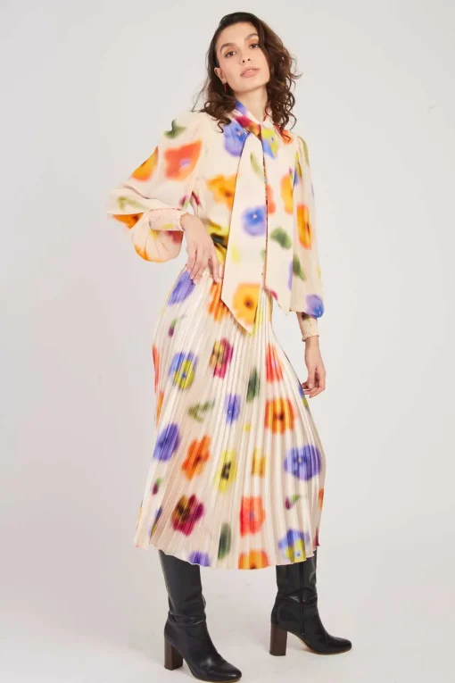 Flash Sale Blouse imprimée manches longues FEDERICA Les Blouses, Chemisiers & Tops