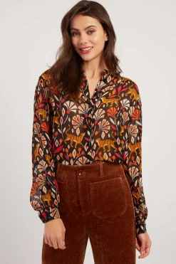 Sale Blouse imprimée manches longues FANCY Les Blouses, Chemisiers & Tops