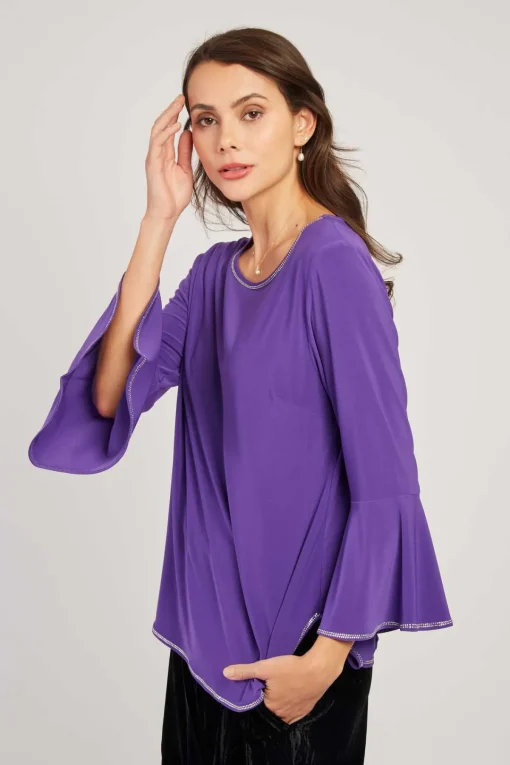 Cheap Blouse unie manches longues HAMILTON Les Blouses, Chemisiers & Tops