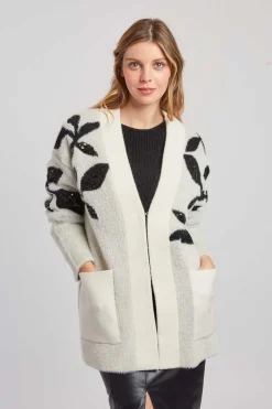 Online Cardigan à col V et manches longues en laine DEBBIE La Maille|Les Gilets, Cardigans & Pulls