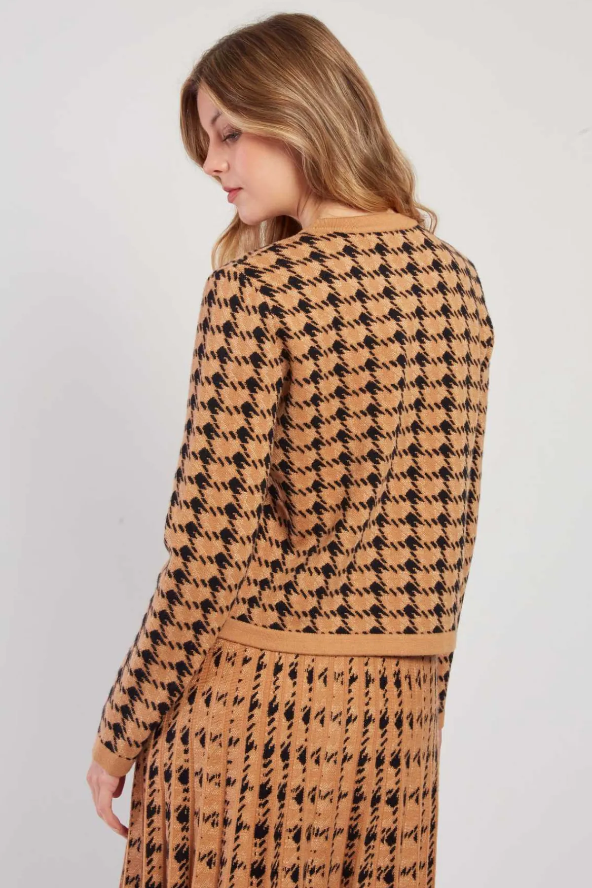 Best Sale Cardigan bicolore en maille avec motif imprimé DAISY Les Gilets, Cardigans & Pulls