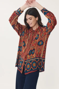 Cheap Chemise Ethnique BENJAMINE Les Blouses, Chemisiers & Tops