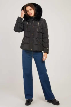 Cheap Doudoune à capuche fourrée EILEEN Les Manteaux, Vestes & Doudounes