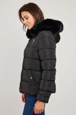 Cheap Doudoune à capuche fourrée EILEEN Les Manteaux, Vestes & Doudounes