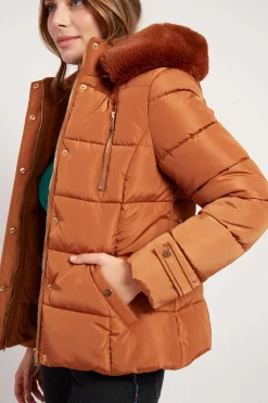 Cheap Doudoune à capuche fourrée EILEEN Les Manteaux, Vestes & Doudounes