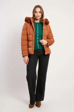 Cheap Doudoune à capuche fourrée EILEEN Les Manteaux, Vestes & Doudounes