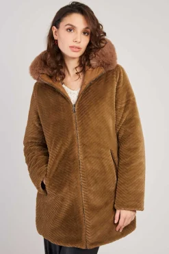 Cheap Doudoune mi-longue réversible EGLANTINE Les Manteaux, Vestes & Doudounes