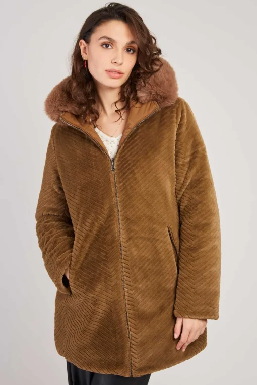 Cheap Doudoune mi-longue réversible EGLANTINE Les Manteaux, Vestes & Doudounes