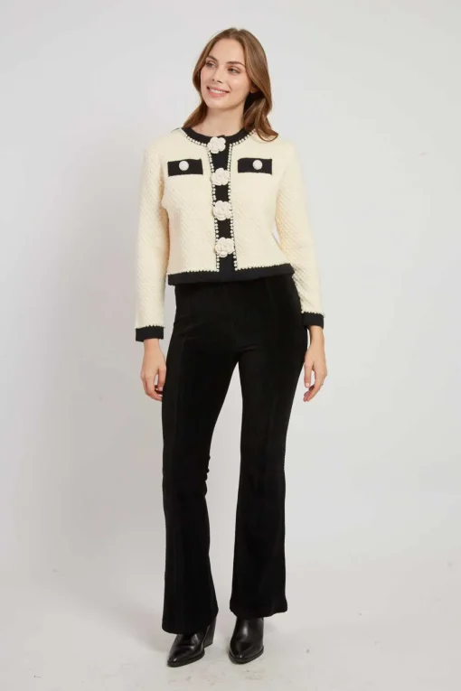 Cheap Gilet court élégant avec boutons DANAELLE Les Gilets, Cardigans & Pulls