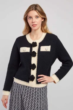 Cheap Gilet court élégant avec boutons DANAELLE Les Gilets, Cardigans & Pulls