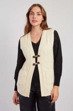 Shop Gilet en maille sans manches col V DARCY La Maille|Les Gilets, Cardigans & Pulls