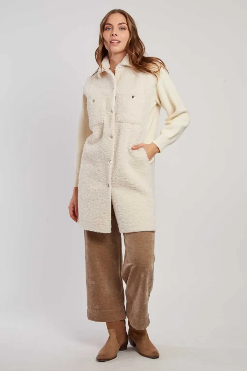 New Gilet long bi-matière DANSEUSE La Maille|Les Gilets, Cardigans & Pulls