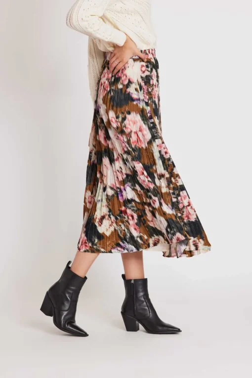 Online Jupe midi plissée et imprimée HAVANA Les Blouses, Chemisiers & Tops