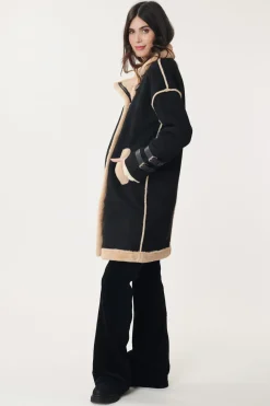 Hot Manteau en simili dain et fausse fourrure CILLA Les Manteaux, Vestes & Doudounes
