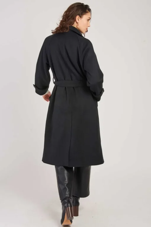 New Manteau long uni avec une ceinture LOYALE Les Manteaux, Vestes & Doudounes