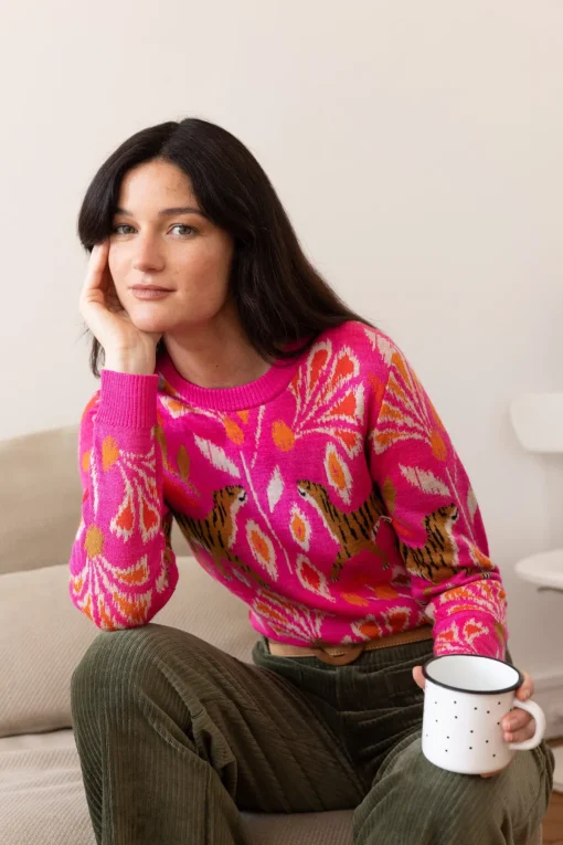 Store Pull à motif col rond CANDICE La Maille|Les Gilets, Cardigans & Pulls