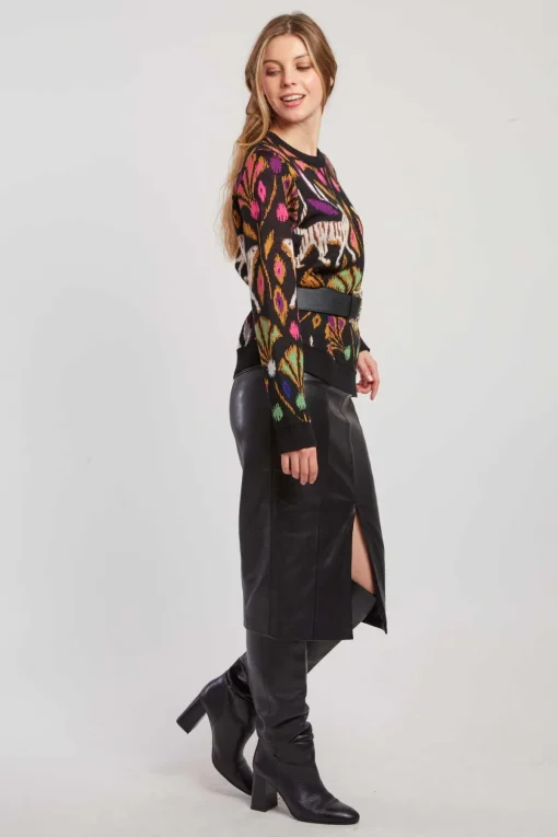 Store Pull à motif col rond CANDICE La Maille|Les Gilets, Cardigans & Pulls