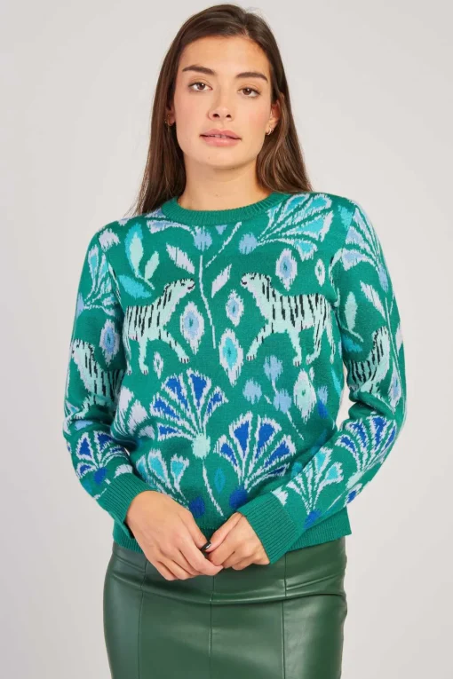Store Pull à motif col rond CANDICE La Maille|Les Gilets, Cardigans & Pulls