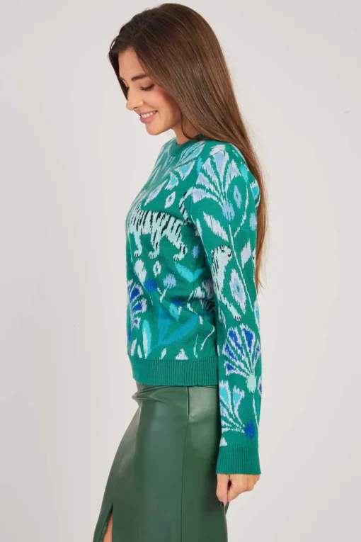 Store Pull à motif col rond CANDICE La Maille|Les Gilets, Cardigans & Pulls