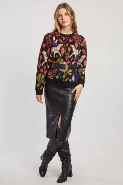 Store Pull à motif col rond CANDICE La Maille|Les Gilets, Cardigans & Pulls