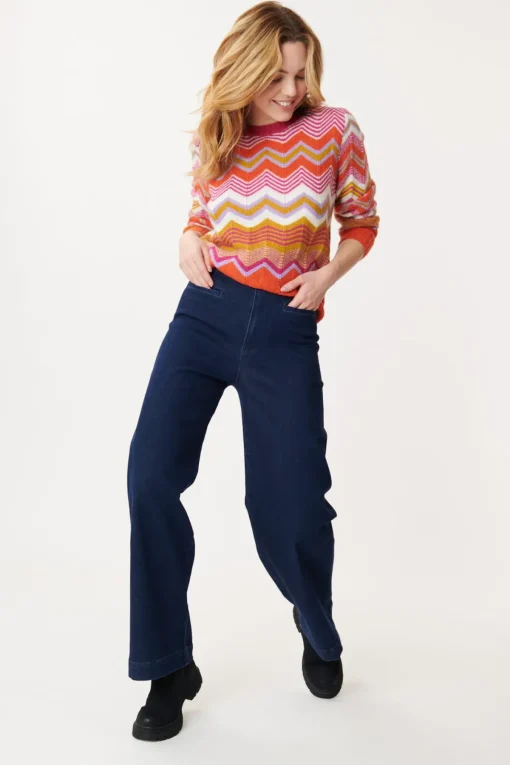 Store Pull à Rayures Zig-Zag Multicolores JENIFER La Maille|Les Gilets, Cardigans & Pulls