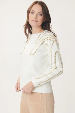 New Pull Col Rond à Sequins JUDITH La Maille|Les Gilets, Cardigans & Pulls