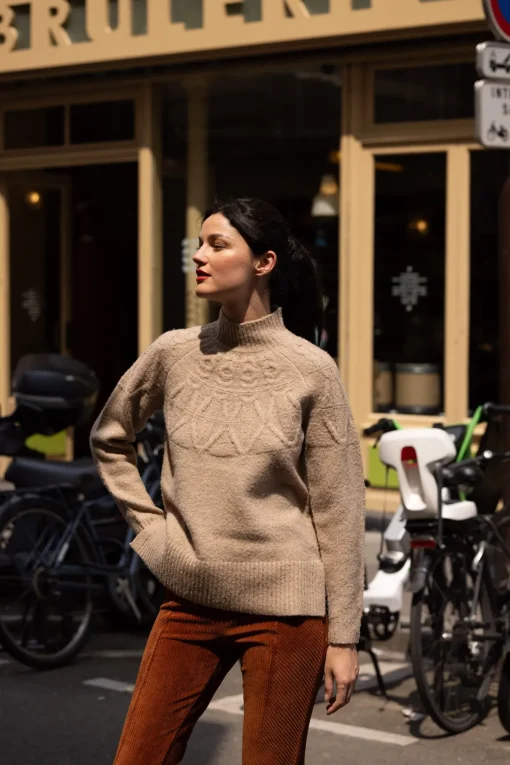 Flash Sale Pull en maille col montant CARAMEL La Maille|Les Gilets, Cardigans & Pulls