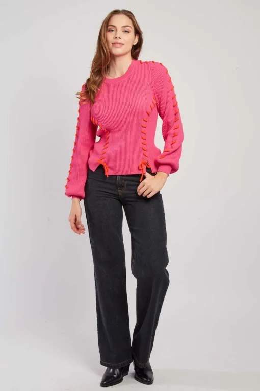 Cheap Pull en maille uni cotelé CARLA La Maille|Les Gilets, Cardigans & Pulls
