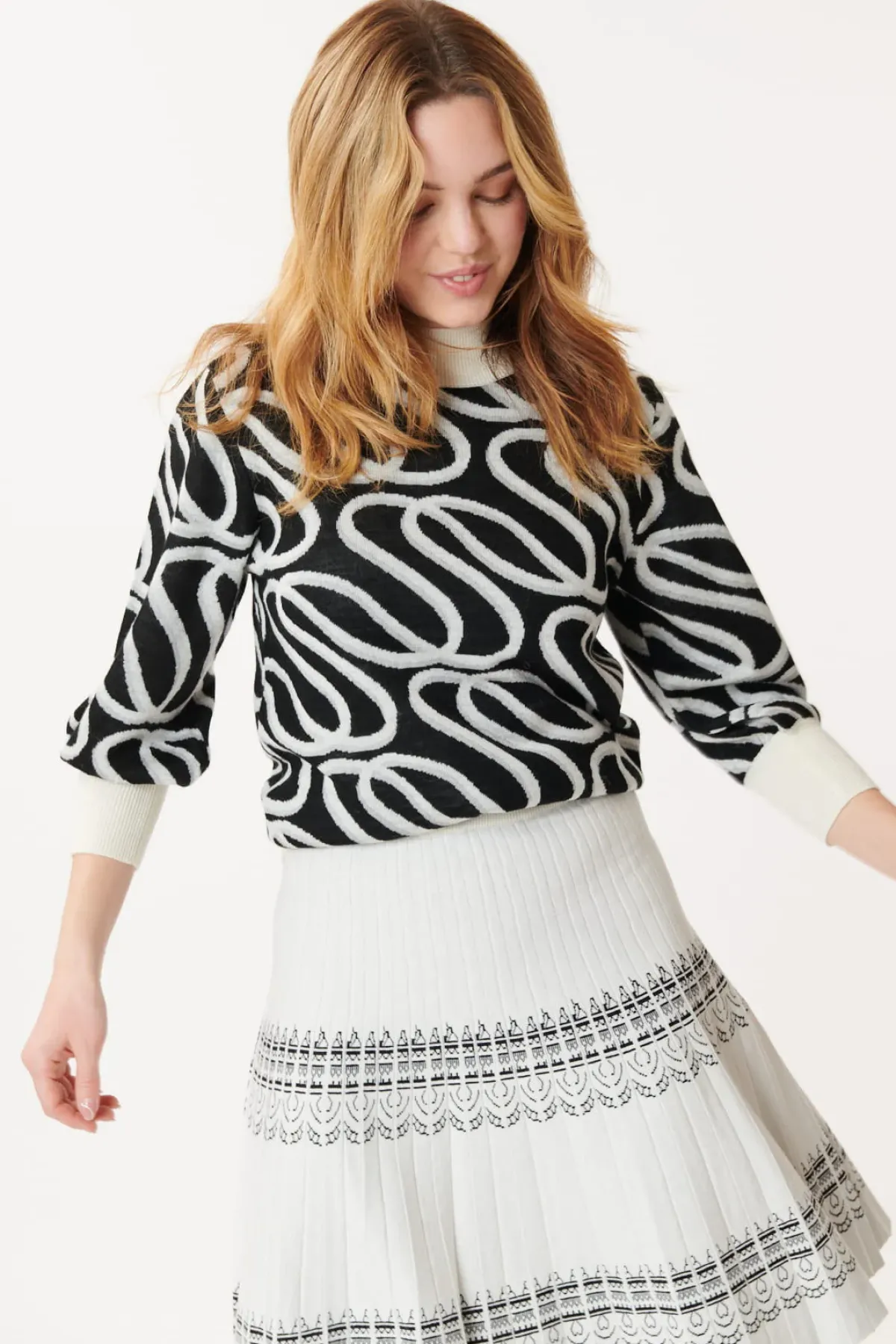 Best Sale Pull Jacquard Bicolore JACKIE La Maille|Les Gilets, Cardigans & Pulls