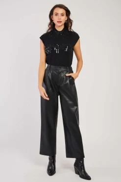 Discount Pull manches courtes à paillettes CAMELEON Les Gilets, Cardigans & Pulls|Les Blouses, Chemisiers & Tops