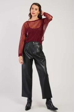 New Pull Rayé Transparent Manches Longues CARINE La Maille|Les Gilets, Cardigans & Pulls