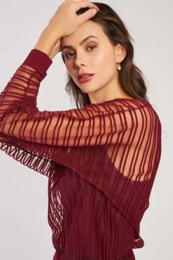New Pull Rayé Transparent Manches Longues CARINE La Maille|Les Gilets, Cardigans & Pulls