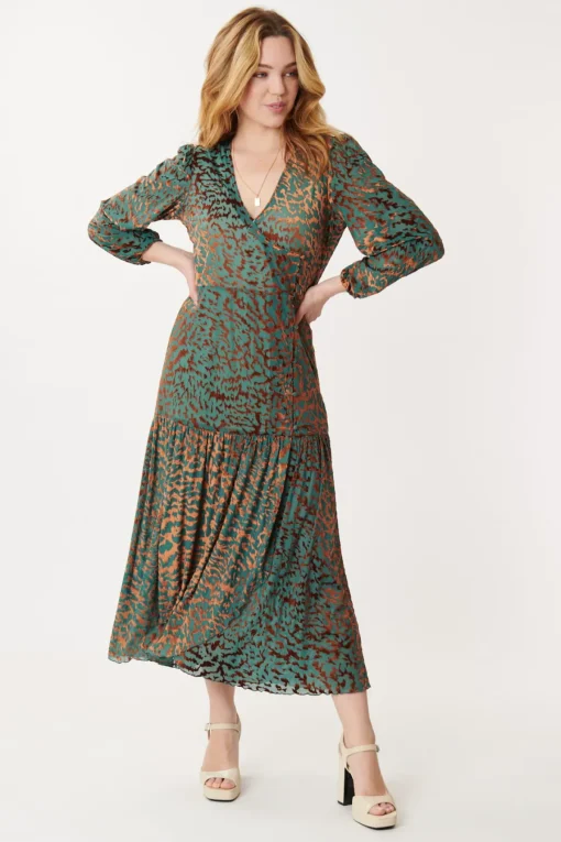 Hot Robe Ample à Manches 3/4 en jersey stretch DELIA Robes Imprimées|Robes Longues