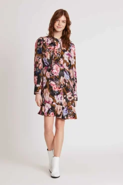 Fashion Robe courte imprimée et col Lavallière SARAGOSSE Robes Imprimées|Robes Courtes