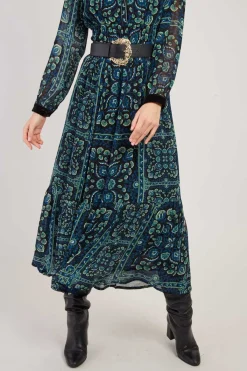 Best Sale Robe longue col V à imprimé floral BALLADE Robes Longues|Robes Imprimées