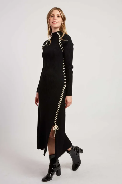 Hot Robe longue en maille JET-SET La Maille|Robes Longues