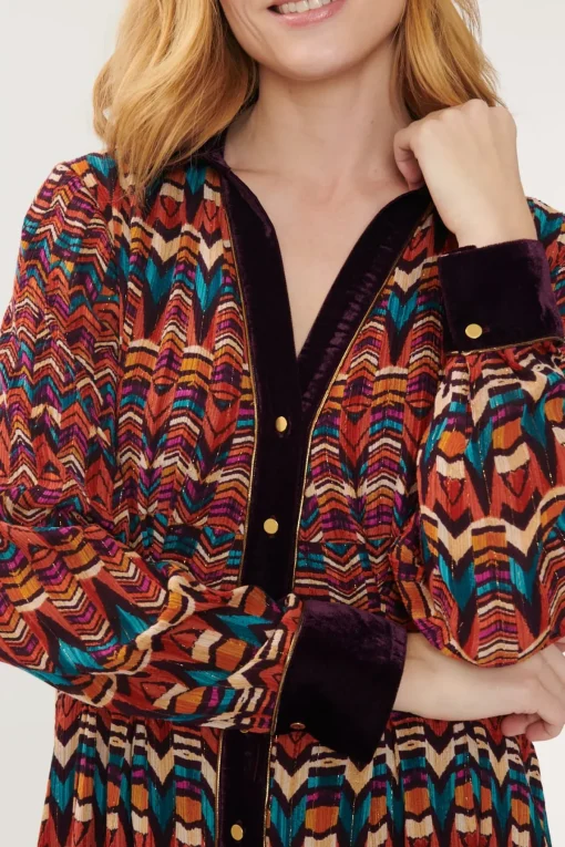 Hot Robe Longue Imprimée Multicolore ADOLIE Robes Imprimées|Robes Longues