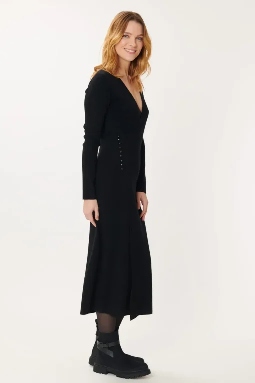 Clearance Robe mi-longue en maille unie GAVINA La Maille|Robes Longues