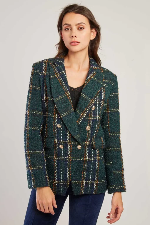 Outlet Veste blazer à carreaux LAURE Les Manteaux, Vestes & Doudounes