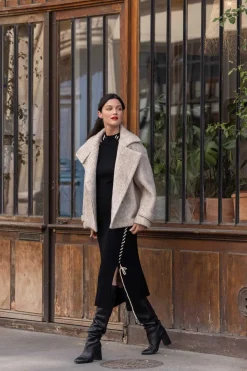 Store Veste courte en laine LILAS Les Manteaux, Vestes & Doudounes