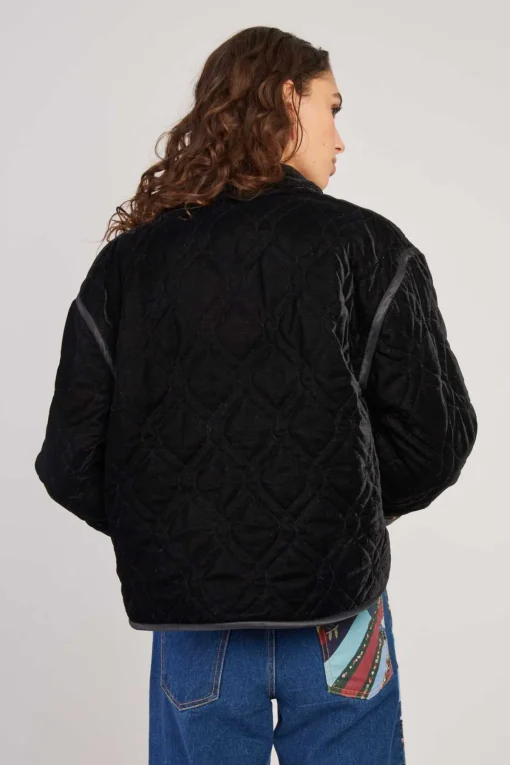 Clearance Veste matelassée avec broderies en velours LORAINE Les Manteaux, Vestes & Doudounes